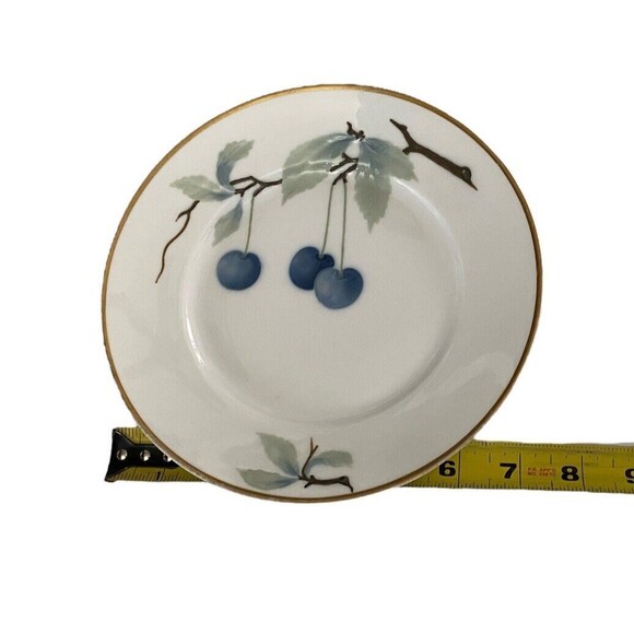 ROSENTHAL BAVARIA Salad Plate Blue Cherries 7 11/16" - Picture 6 of 6